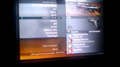 My mw2 custom class setup