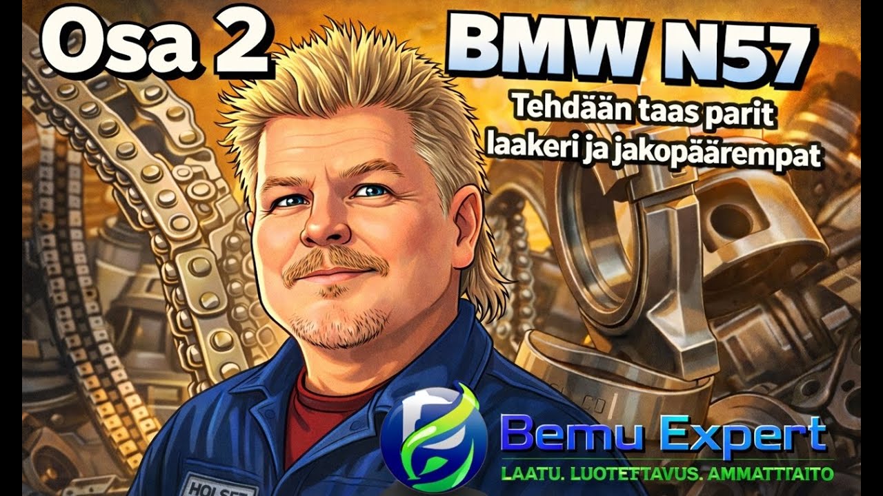 BMW N57 jakopää- ja laakeriremonttia.