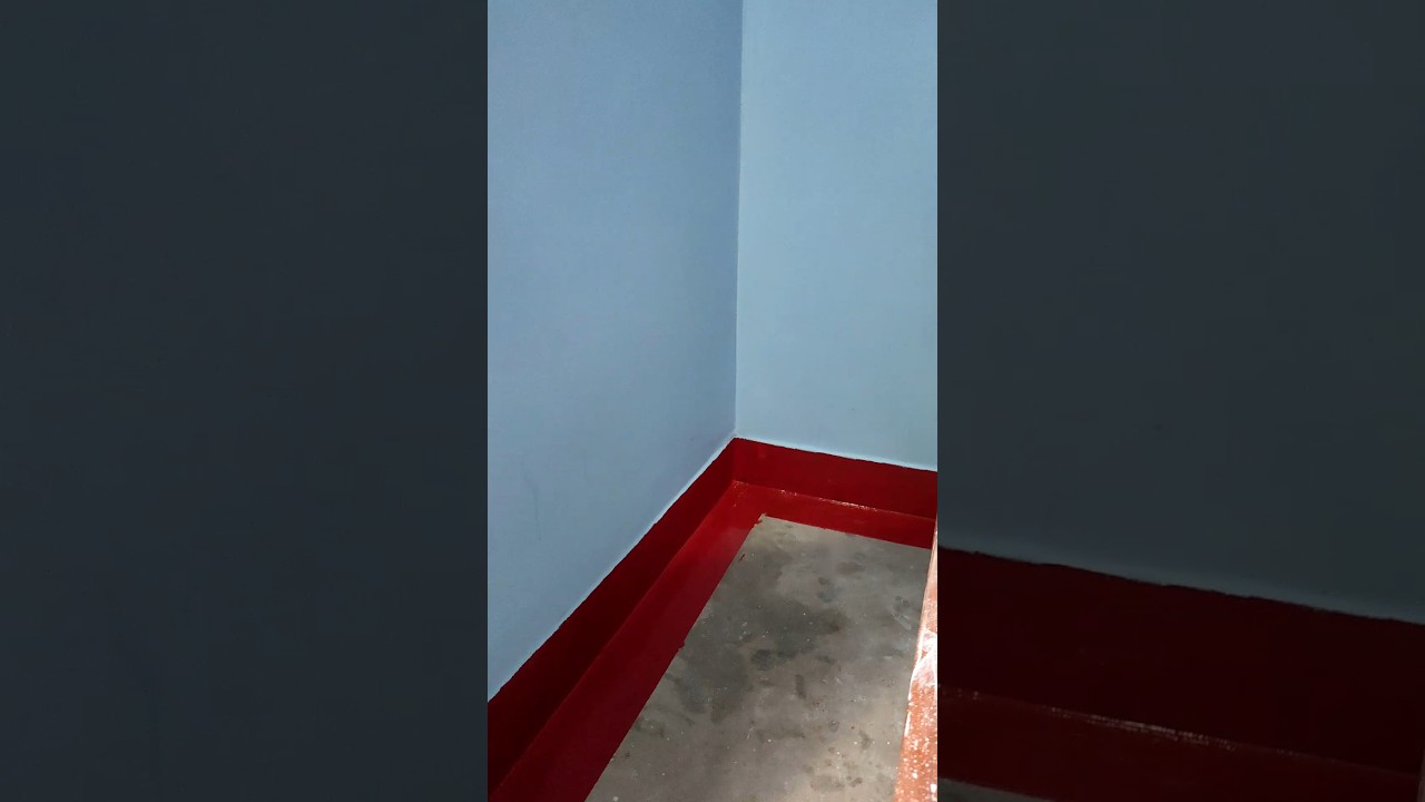Floor and wall border line paint wall colour combination Aisan paint 