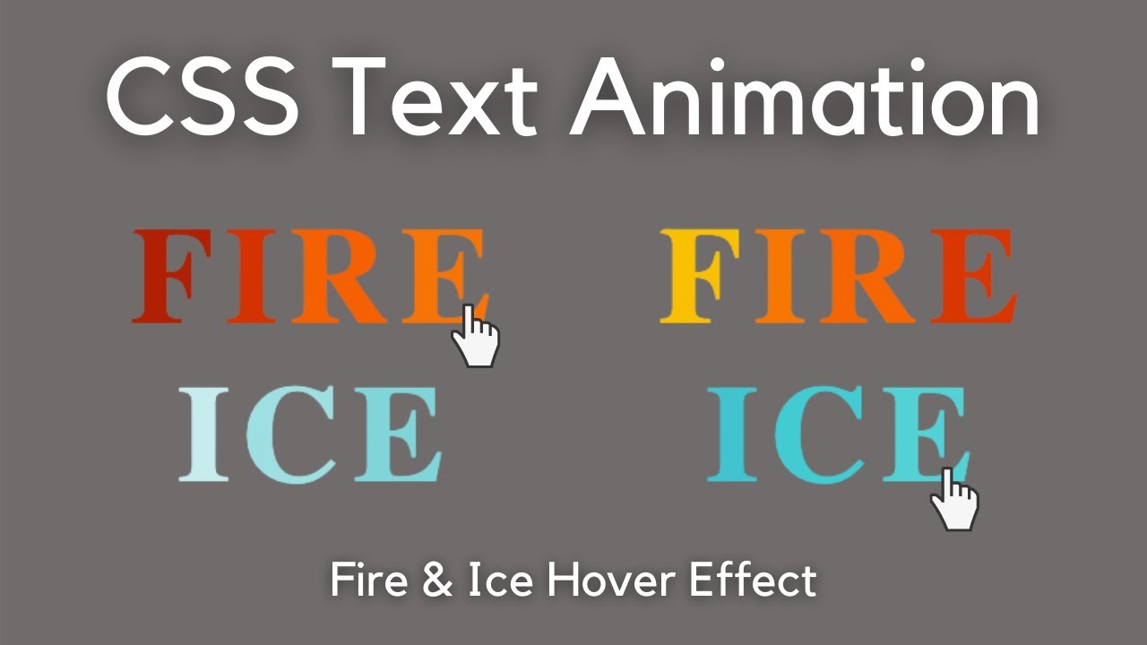 CSS Text Animation - Fire and Ice | Creative CSS Word Animation - YouTube