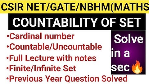 Countability of set|Cardinality of set|Countable set|Uncountable set|Previous year question|CSIRNET