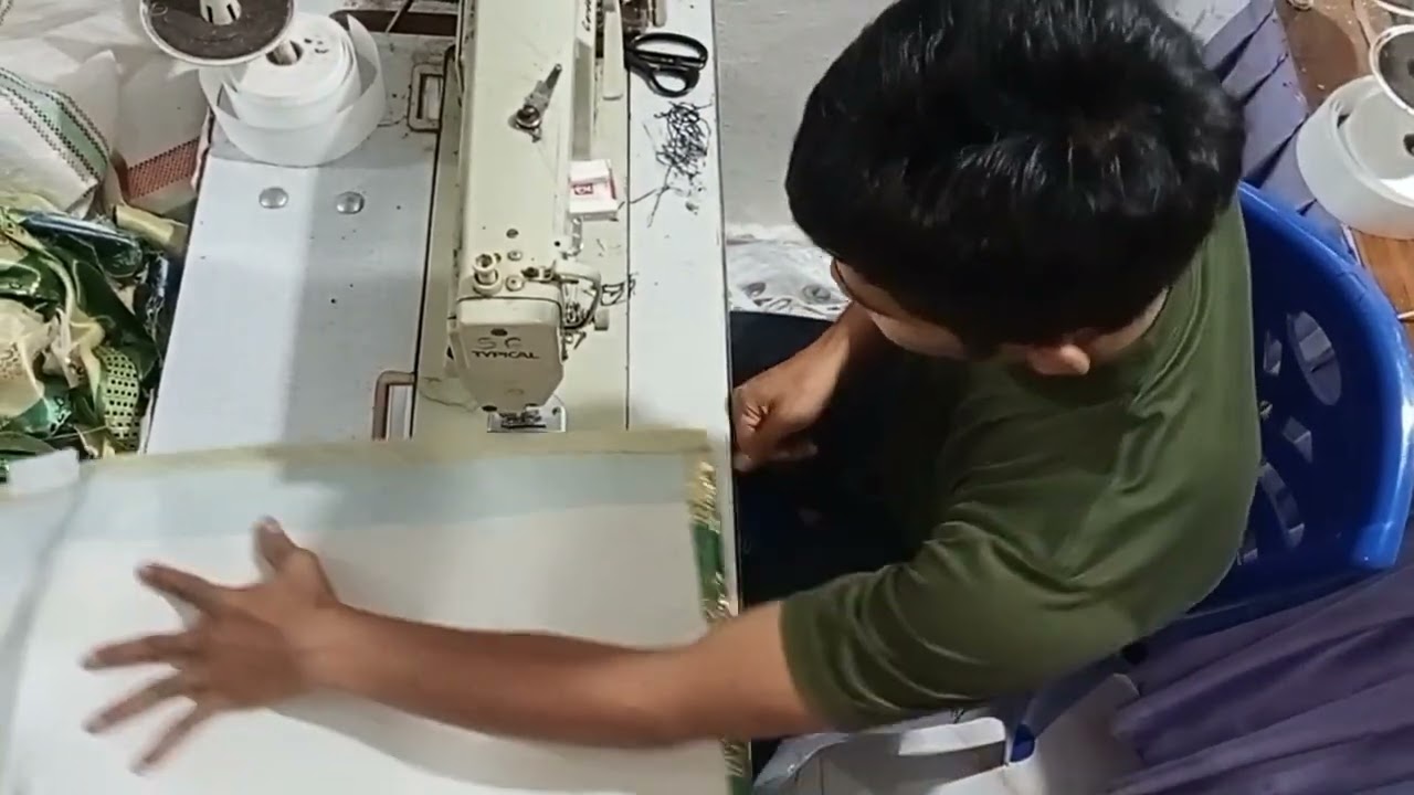 Tutorial membuat Poni dalam,Atau Layar dalam memakai Kain Keras berbahan Lem.