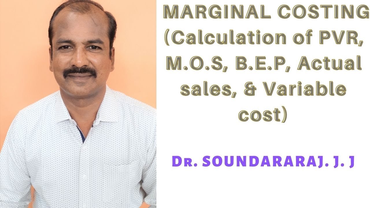 MARGINAL COSTING- Calculation of P.V.R, B.E.P, Actual sales, Variable cost, and Profit(Two