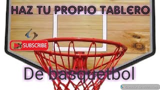 como hacer un tablero de basquetbol - YouTube