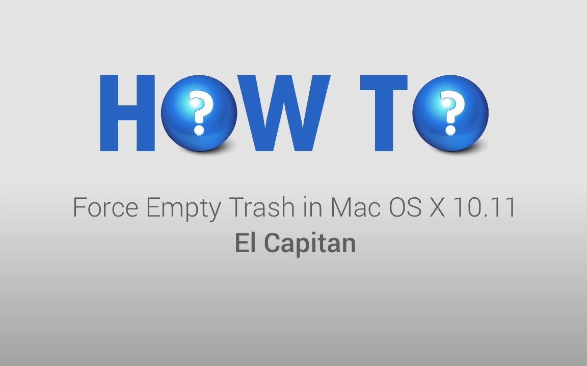 force empty trash mac os x