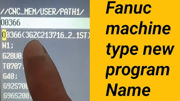 fanuc control type new program name || cnc machine  || vmc || program || new video || machine
