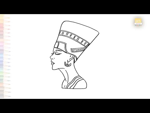 Nefertiti Bust Drawing Easy Art Tutorial How To Draw Nefertiti Bust Step By Step Artjanag