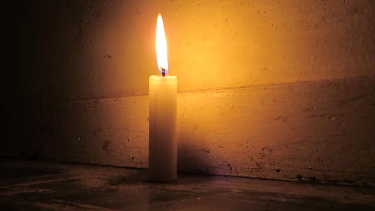 Candle Burning (Rain Sounds) YouTube