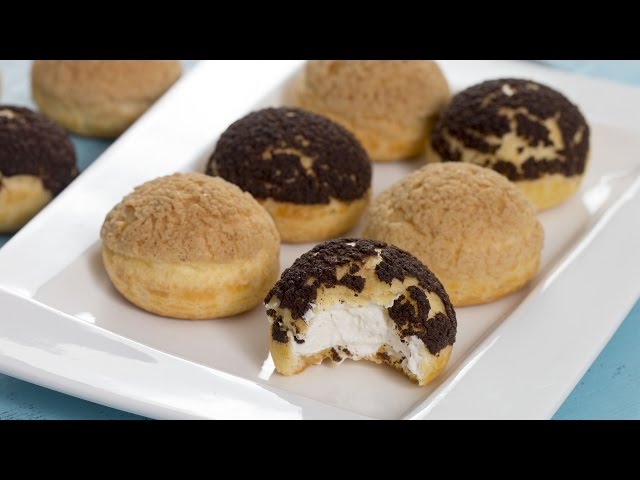 Choux au Craquelin - Crispy Cream Puffs