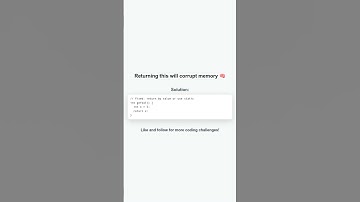 Returning this will corrupt memory 🧠 #bughunt #codingchallenge #devtips