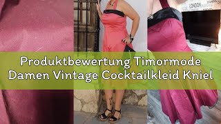 Produktbewertung Timormode Damen Vintage Cocktailkleid Knielang Neckholder Swing Retro Rockabilly Kl