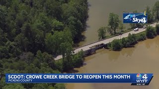 Pickens County bridge expected to reopen this month after partial collapse in 2025