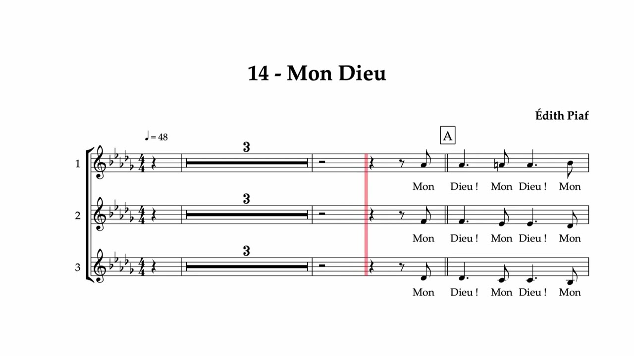 14   Mon Dieu   Soutien mlodique tutti