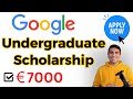 Generation google scholarship for undergraduate students