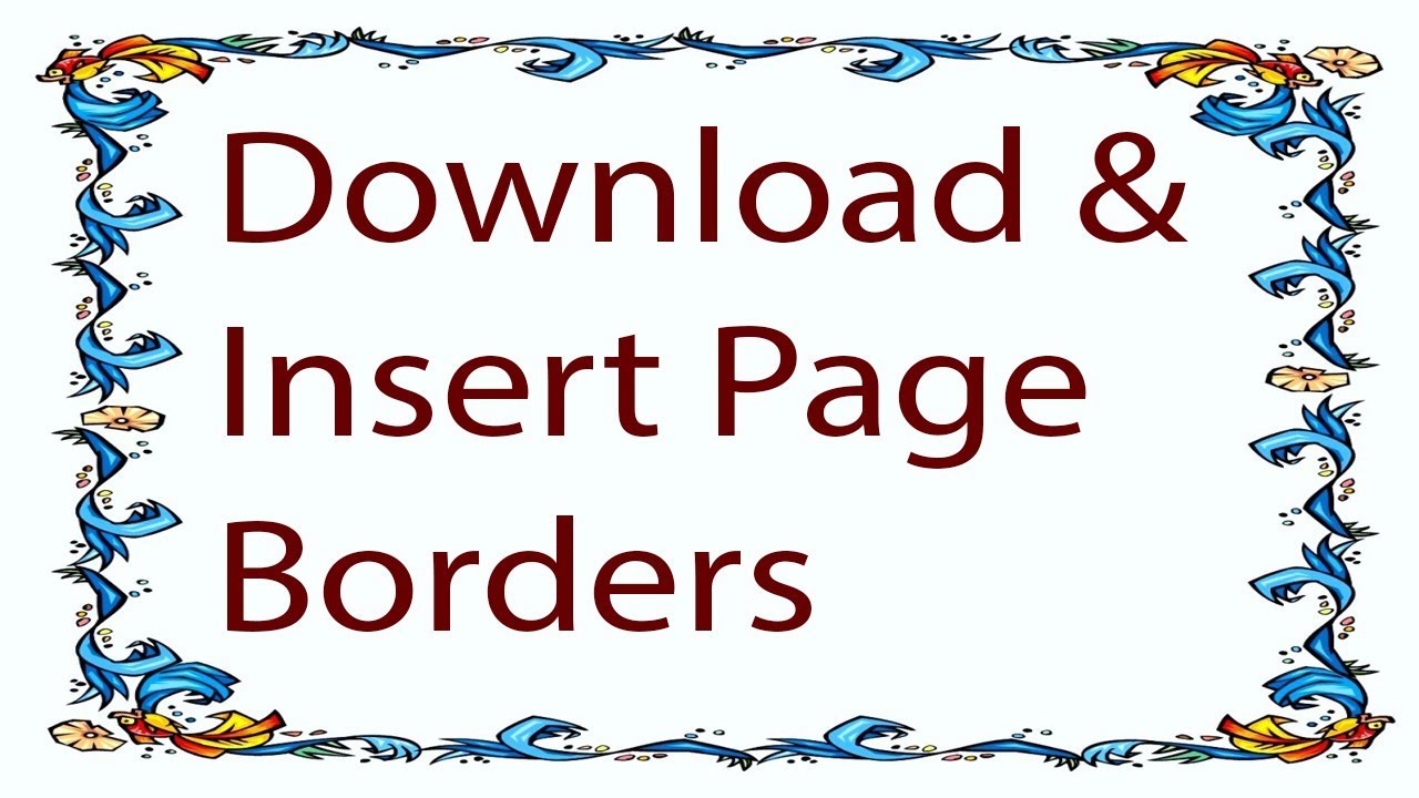 page borders for microsoft word free download