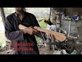 HOW TO MAKE A CROSSBOW FROM A BROKEN CHAINSAW BAR AND WOOD ( HOMEMADE CROSSBOW )