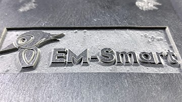 EM-Smart Basic 2R Deep Engrave on Slate - 25W Fiber Laser work