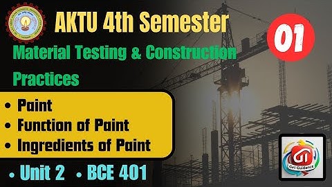 Material Testing & Construction Practice | Unit 2 | AKTU | Building Material | BMC | BCE401 | Part 1