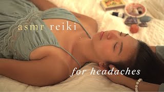 ASMR Real Person Reiki for Headaches (Scalp Massage, Hand Movements, Crystal Healing, Rain Sounds)