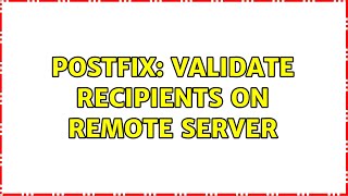 Celebrity Postfix: validate recipients on remote server Profile