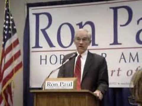 Terbo: Last week, Federal Agents raided the company offices of the group manufacturing the Ron Paul Liberty Dollar; they took all their physical gold, their physical silver, their client records, their computer records. Obviously, they're not associated with your campaign, but you have to have some sort of opinion or position on what happened last week... 11/20/07 Press Conference, Reno, Nevada