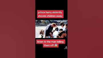 angry harry shoves children away!  😱😳🤬 #meghanmarkle #princeharry #shorts