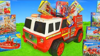 Um caminhão de bombeiros elétrico para crianças