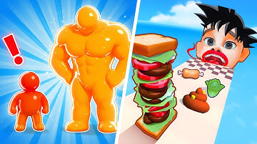 Tall Man Run vs Sandwich Runner 🌈🍔 Max Level Gameplay Walkthrough Android iOS Update 9PX7