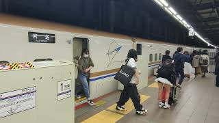 2025年10月25日北陸新幹線金沢(駅)14番のりば3519Eかがやき519号到着→停車 E7系F9編成運行(630Eあさま630号→)3519Eかがやき519号(→(回送列車)回送3519E)