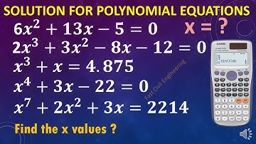 Solve polynomial equations in scientific calculator