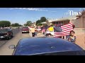 More than 200 protesters march to the Department of Homeland Security office in East El Paso against
