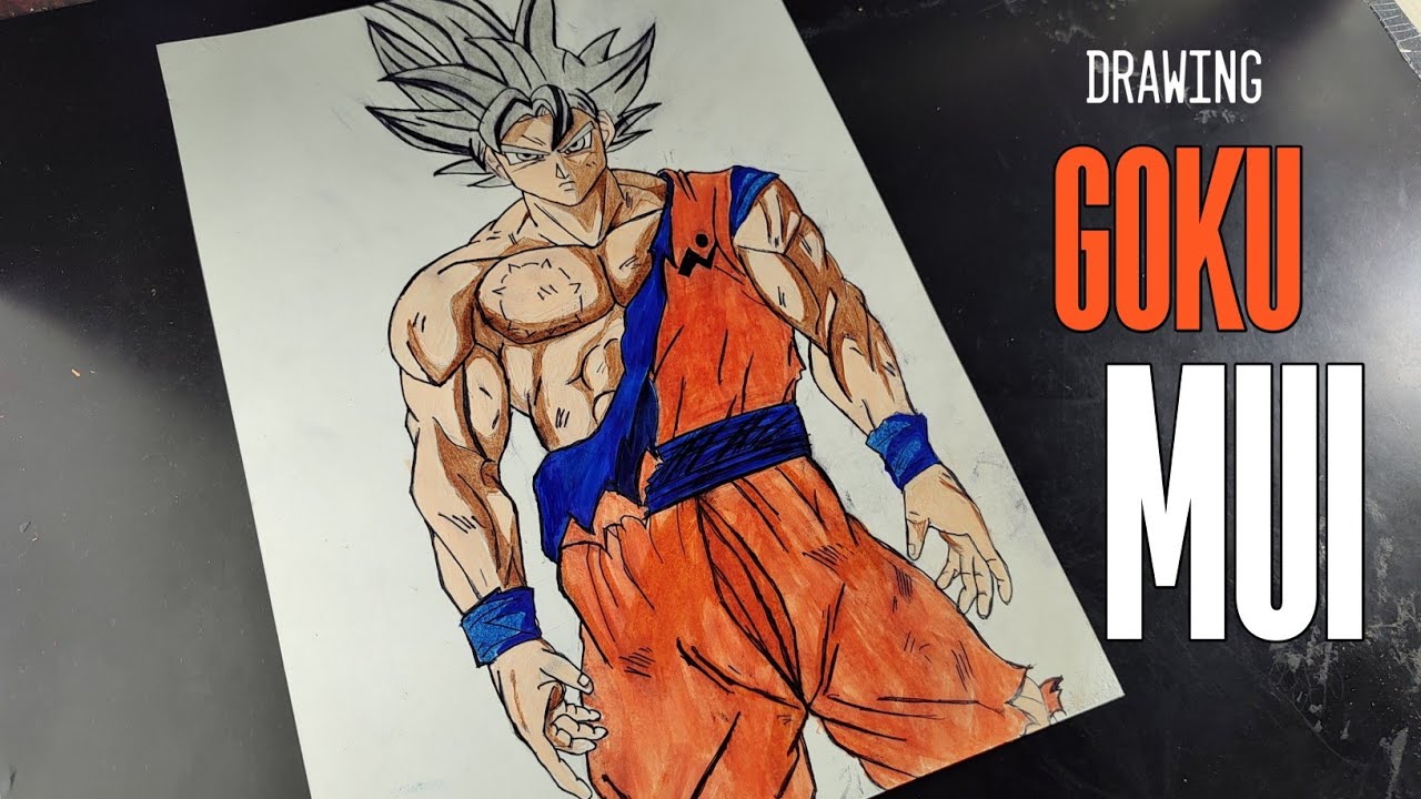 How To Draw GOKU [ MASTERED ULTRA INSTINCT ] COLOURING TUTORIAL - Step ...