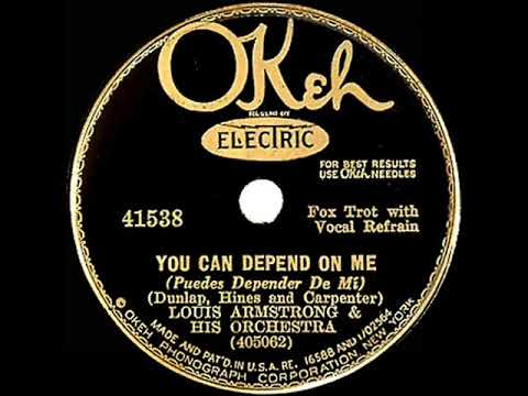 1932 HITS ARCHIVE: You Can Depend On Me - Louis Armstrong - YouTube