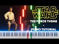 The force theme binary sunset by john williams  star wars  piano tutorial easy by amadeours