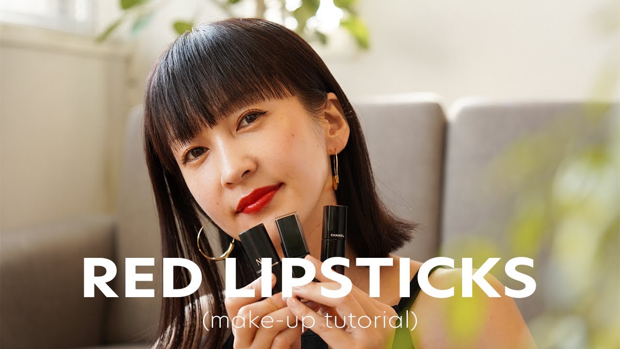 赤リップとリップコート セット❣️ RED LIPSTICKS】オススメの赤リップ3選。セミマット、マット、サテン