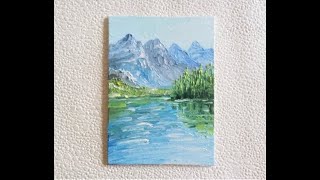 Живопись маслом Горный пейзаж / Oil painting Mountain landscape.