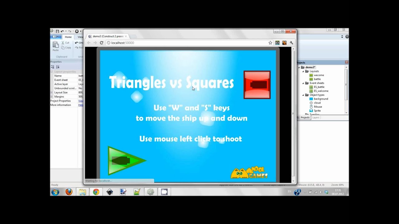 How to create space shooter in Construct 2. Part1 - YouTube