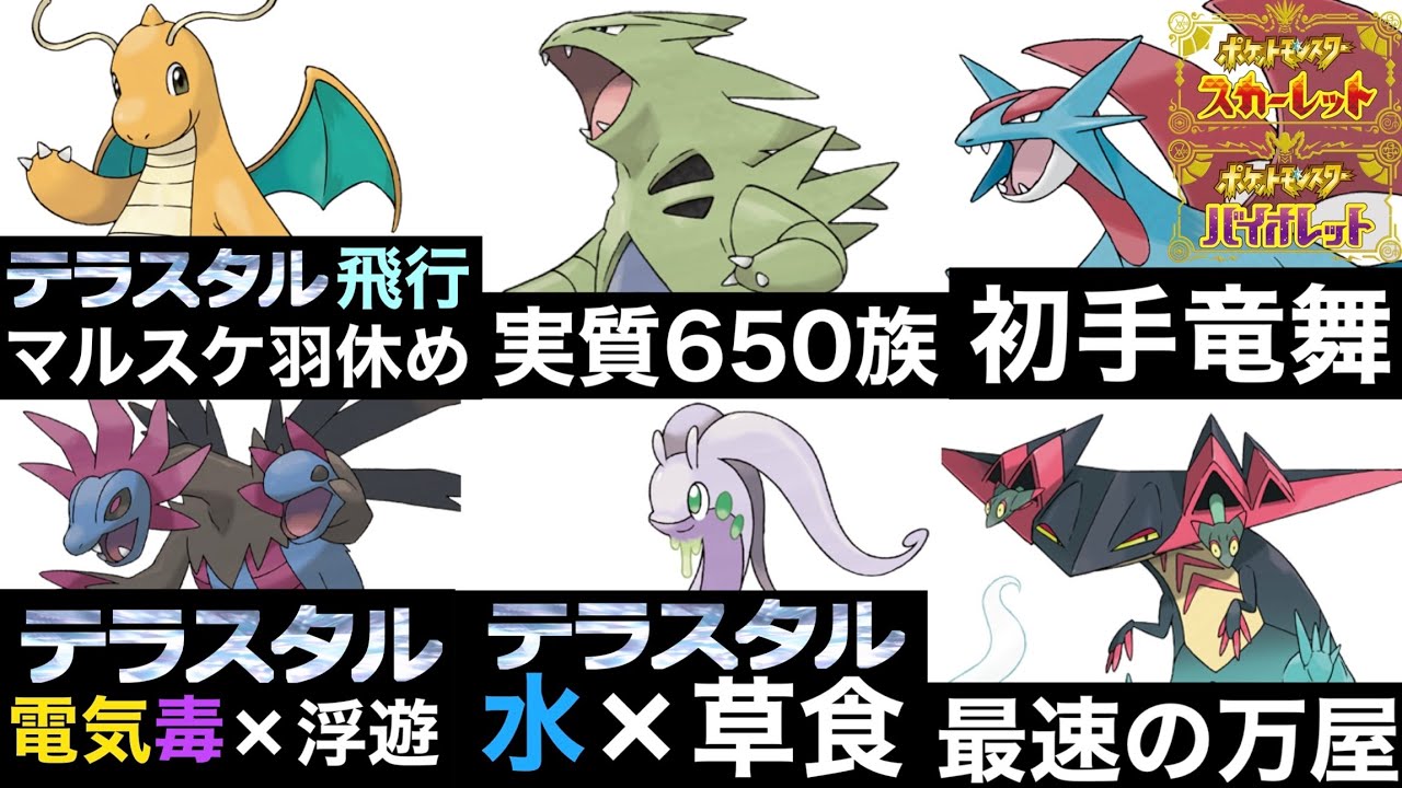 600族 Sv内定ポケモン予習 テラスタル考察 Youtube