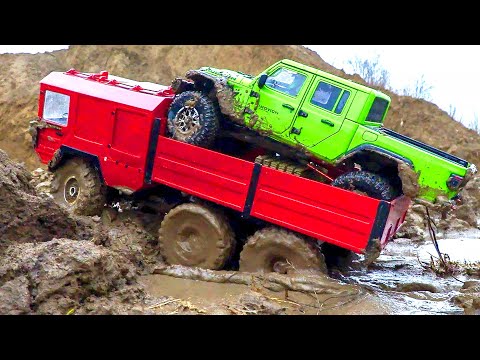 Bogged Down JEEP Gladiator Stuck in MUD  Rescue Mission RC CARS 2