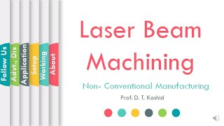 How Laser Beam Machining Works (LBM) |  Non- Conventional Manufacturing | ProfDTKashid | L07 | LLAGT