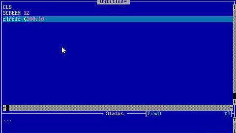 How to make circle in quick basic