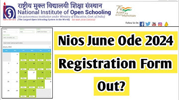 Nios June Ode 2024 Form Out | Task Is Helping (NIOS) #nios #admission #oct #fee #ode #exam