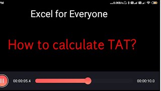 TAT and Aging Formula In EXCEL