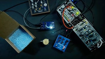 Storm Soundscape With Cardboard And Foam Piezo Sound Device, Modular Synth And FX Pedals