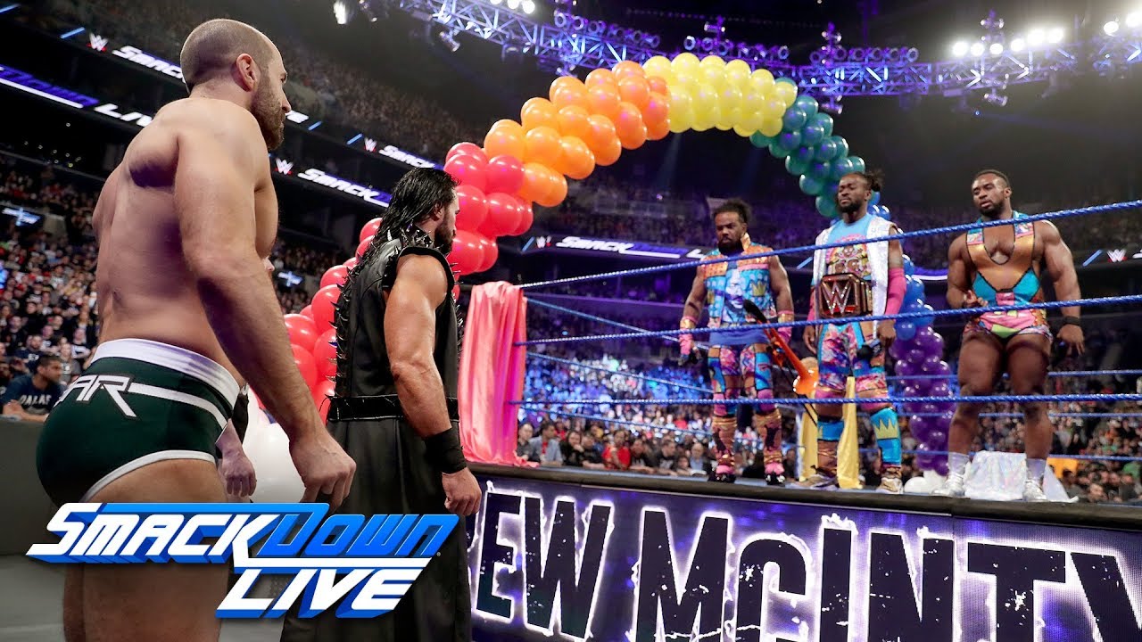 The Bar & Drew McIntyre crash Kofi Kingston's WWE Title celebration: SmackDown LIVE, April 9, 2019