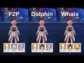 F2P vs Dolphin vs Whale Zibai + Linnea Teams in Abyss