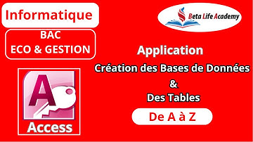 Informatique | BAC Eco | Access | Création des bases de données et des tables
