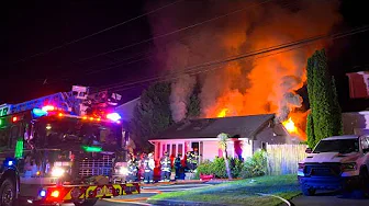Overnight House Fire - Early Arrival, Heavy Flames, E-Bike Hazard - Brick, New Jersey 9/1/25