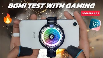 iPhone XR BGMI Test with Gaming Cooler after iOS 18 |Lag? Heating?🔥