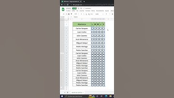 Crea una hoja de asistencia en Línea con casillas de verificación 2025